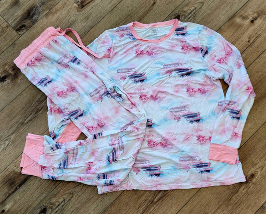 2XL - Pink Cadillac Pajamas with Joggers