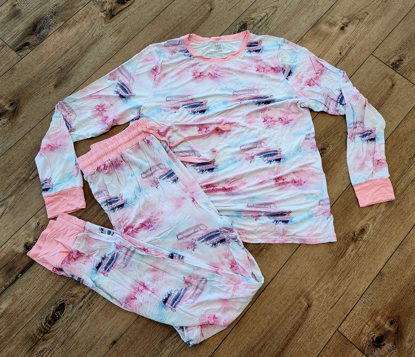 L - Pink Cadillac Pajamas with Joggers